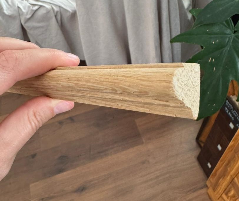 Декор-штапик обклад Дуб массив 18х30 мм